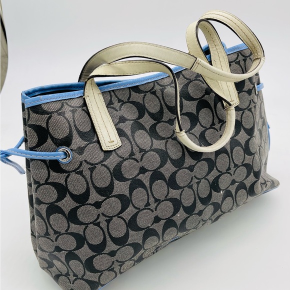 Multi-colored/patterned- Large Coach one pocketed tote bag- - Picture 3 of 6